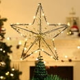 thumbnail image 1 of lámpara en forma de pentáculo con luces de cadena de perlas de base en espiral, decoración de Navidad para el hogar, sala de estar, dormitorio, alimentado por batería, negro y dorado, 1 of 5