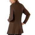 thumbnail image 4 of Cardigans for Women Long Sleeve Swingy Sequin Knit Cardigan Sweater W/Pocket-Brown (2X), 4 of 5