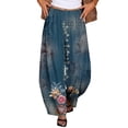 thumbnail image 3 of IMENGL Women's Wide Leg Pants Soft Barrel Baggy Elastic High Waist Comfy with Pockets Trousers Loose Casual Cropped Pant for Womens,M-XXXL, 3 of 7