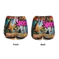 thumbnail image 3 of KLL Graffiti Lamp Urban Scene Pattern Shorts Women,Athletic Shorts High Waisted Running Shorts Pocket Sporty Short Gym Elastic Workout Shorts-X-Large, 3 of 7