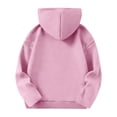 thumbnail image 3 of Bnwani Girls Hoodies Long Sleeve Oversized Fleece Sweatshirt Cute Plain Tops Pullover, 3 of 8