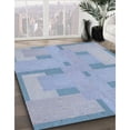 thumbnail image 3 of Ahgly Company Machine Washable Indoor Rectangle Transitional Steel Blue Area Rugs, 6' x 9', 3 of 7