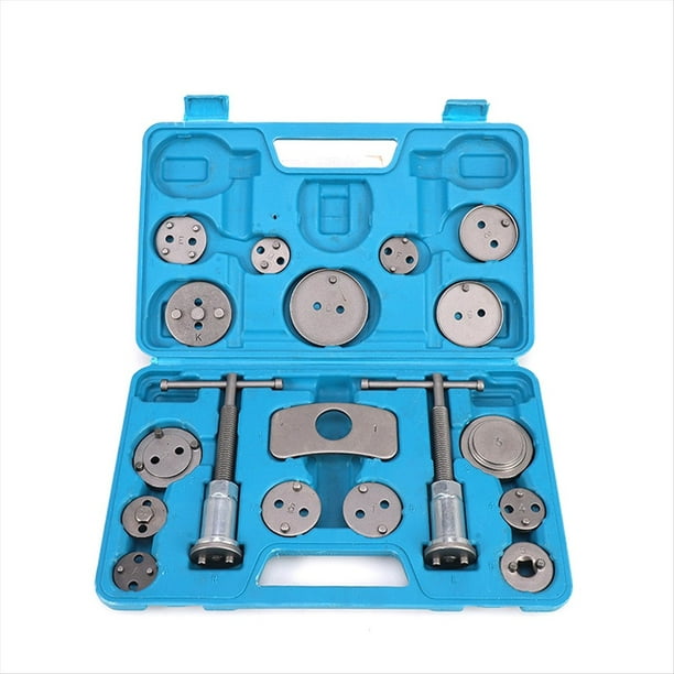 Juego Herramientas para Compresor Pistón Mantenimiento Frenos Disco Automóvil, Bomba Llave Eyectora, Pinza Freno Disco Automóvil, Rebobinador Freno Trasero
