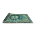 thumbnail image 2 of Ahgly Company Indoor Round Abstract Light Blue Modern Area Rugs, 5' Round, 2 of 4