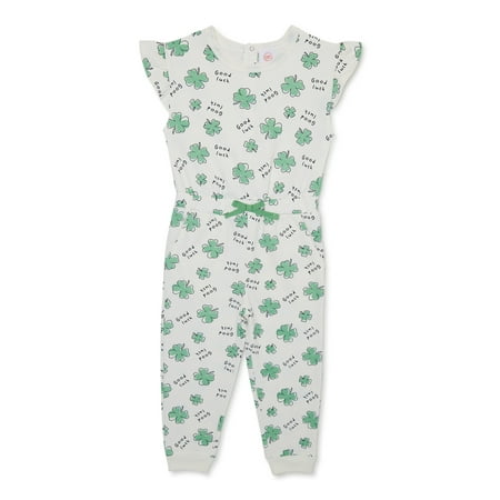 

Wonder Nation Toddler Girl St. Patrick Romper Sizes 2T-5T