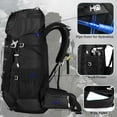 thumbnail image 4 of 60L Travel Hiking Camping Backpack with Rain Cover, Backpack Water Resistant,Climbing Backpack for Men Women, 4 of 14