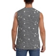 thumbnail image 4 of Haiem Men's Airplane Routes Around The World Print Tank Tops Summer Sleeveless Cut Off Workout T-Shirts Fitness Vest Athletic Undershirts-Large, 4 of 8