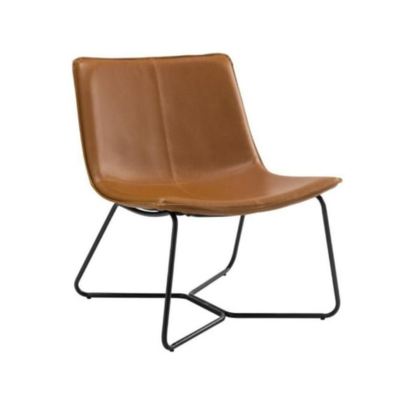 Plata Décor Slope Chair en Tan PU Chaise longue pour le salon