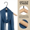 thumbnail image 5 of Unique Bargains 2Pcs Wood Space Saving Sleek Hangers Black, 5 of 6