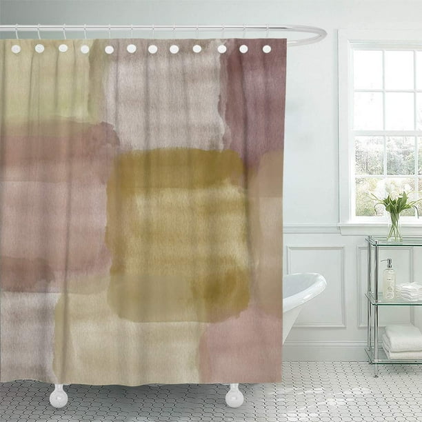 SUTTOM Brown Earth Earthy Abstract Tones Cream Gold Peach Shower