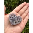 thumbnail image 4 of Grape Agate Gemstone Hearts, Polished Grape Agate Puffy Hearts, Grape Agate Palm Stone, Grape Agate Heart (2 Hearts）, 4 of 9
