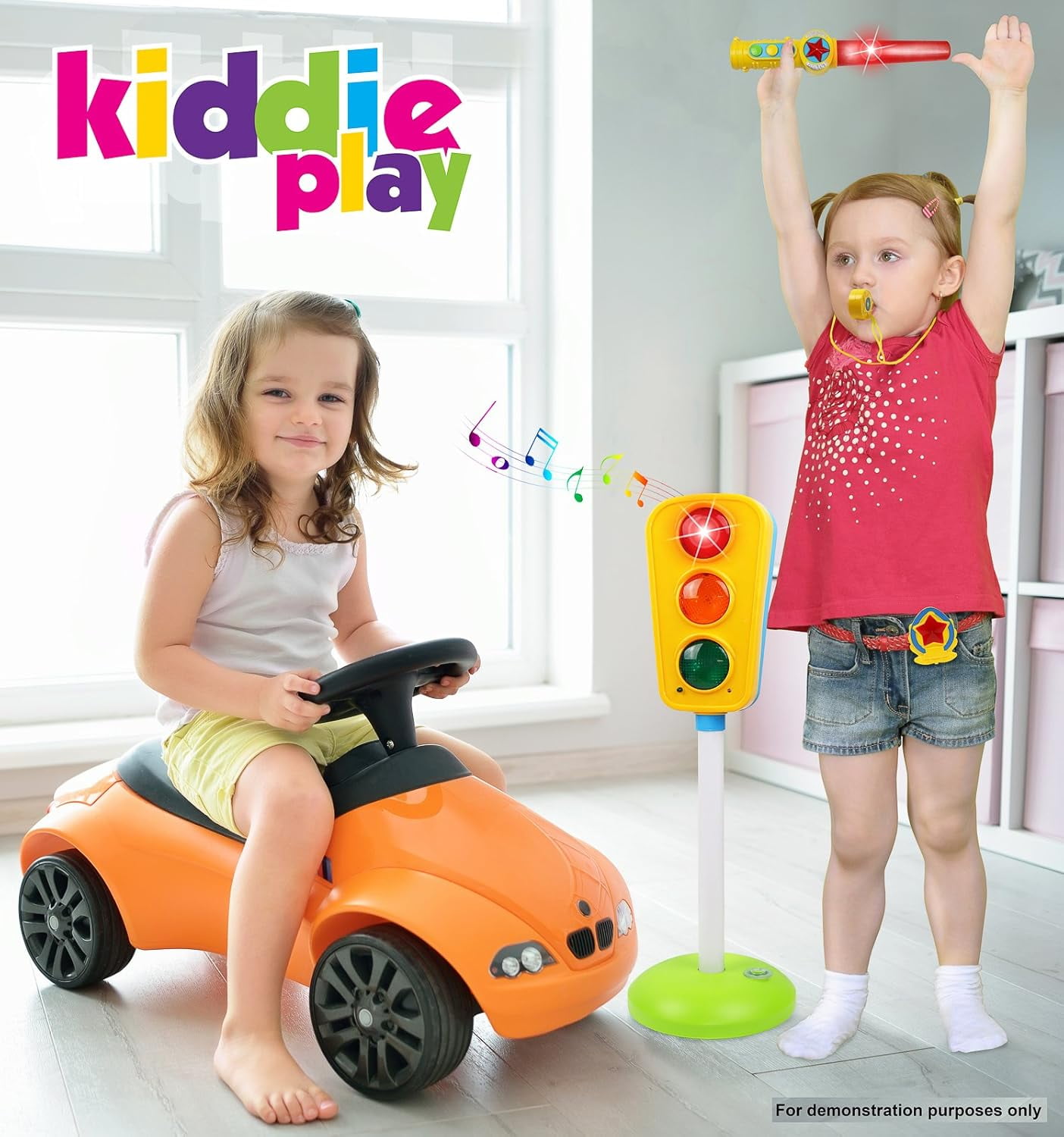 Traffic Light Toy for Kids Cars and Bikes with Lights and Sounds for Teacher Classroom Supplies Educational Lamp by Kiddie Play