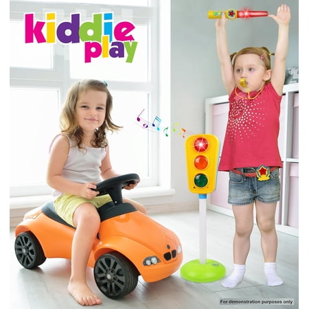 Kiddie Play Traffic Light Toy for Kids Cars and Bikes with Lights and Sounds