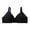 Black, variant on Super Froncé Doux Et Confortable Sans Armatures Soutien Gorge Push Up Pour Femme De Sport Soutien Gorge Sans Armatures Sports Bra with Support, Size 40