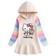 thumbnail image 2 of Hello Kitty primavera y otoño nuevo algodón dibujos animados Arco Iris niñas vestido de manga larga con capucha suéter vestido de princesa, 2 of 5