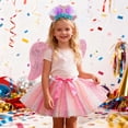 thumbnail image 2 of DHFJKG Layered Tulle Tutu Skirt For Girls Sequins Princess Party Carnival Dance Performance Skirts With Wings Headband 3 Piece Set Trendy Skirt, 2 of 5