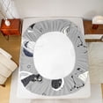 thumbnail image 5 of Feelyou Spaceship Boys Bed Sheets, Grey Cartoon Planet King Sheets, 4 Pieces, 5 of 7