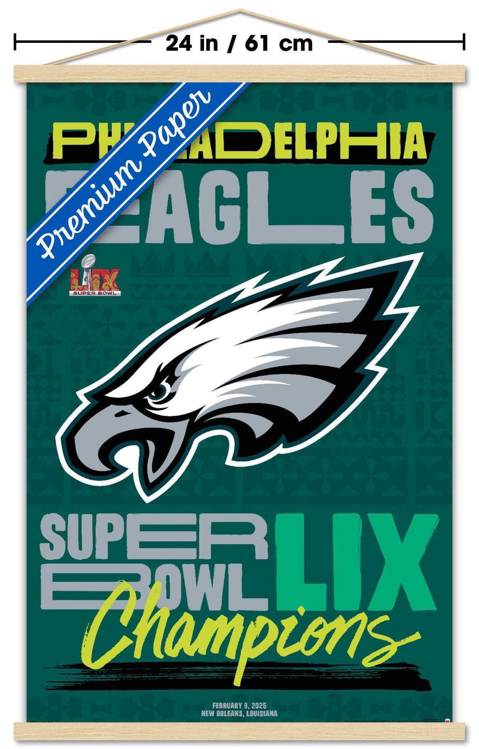 NFL Philadelphia Eagles - Super Bowl LIX Team Logo Wall Poster