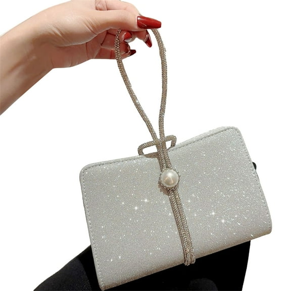 Evening Bag Small Clutch Purse Bag for Women Ladies Sparkling Party Handbag with Chain Mini Crossbody Bag Wedding Bag