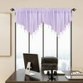 thumbnail image 2 of Bxaolu 3 Piece Triangle Sheer Valance Curtains for Living Room,Rod Pocket Farmhouse Window Valance, Bead Trim Tassel Voile Sheer Curtain Valance for Bedroom Bathroom Cafe 51.2x23.6 Inches, 2 of 8