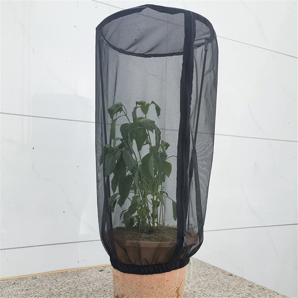 2 Pcs Fruit Tree Netting with Zipper, 25*50cm Insect & Bird Netting for Garden Protection, Ultra-Fine Mesh Garden Netting Pest Barrier, Bush Netting Cover（Only mesh cover）