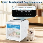 72L Automatic Pet Drying Box - 360° Efficient Grooming Blower with 5 Air Outlets - Quiet Smart Temperature Control Pet Dryer Machine with LED Display Smart Door for Multiple Pets - US Standard