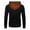 Brown, variant on Fesfesfes Hooded Tops for Men Multicolor Stitching Slim Fit Hooded Pullover Casual Patchwork Sweater Clearance Under $10