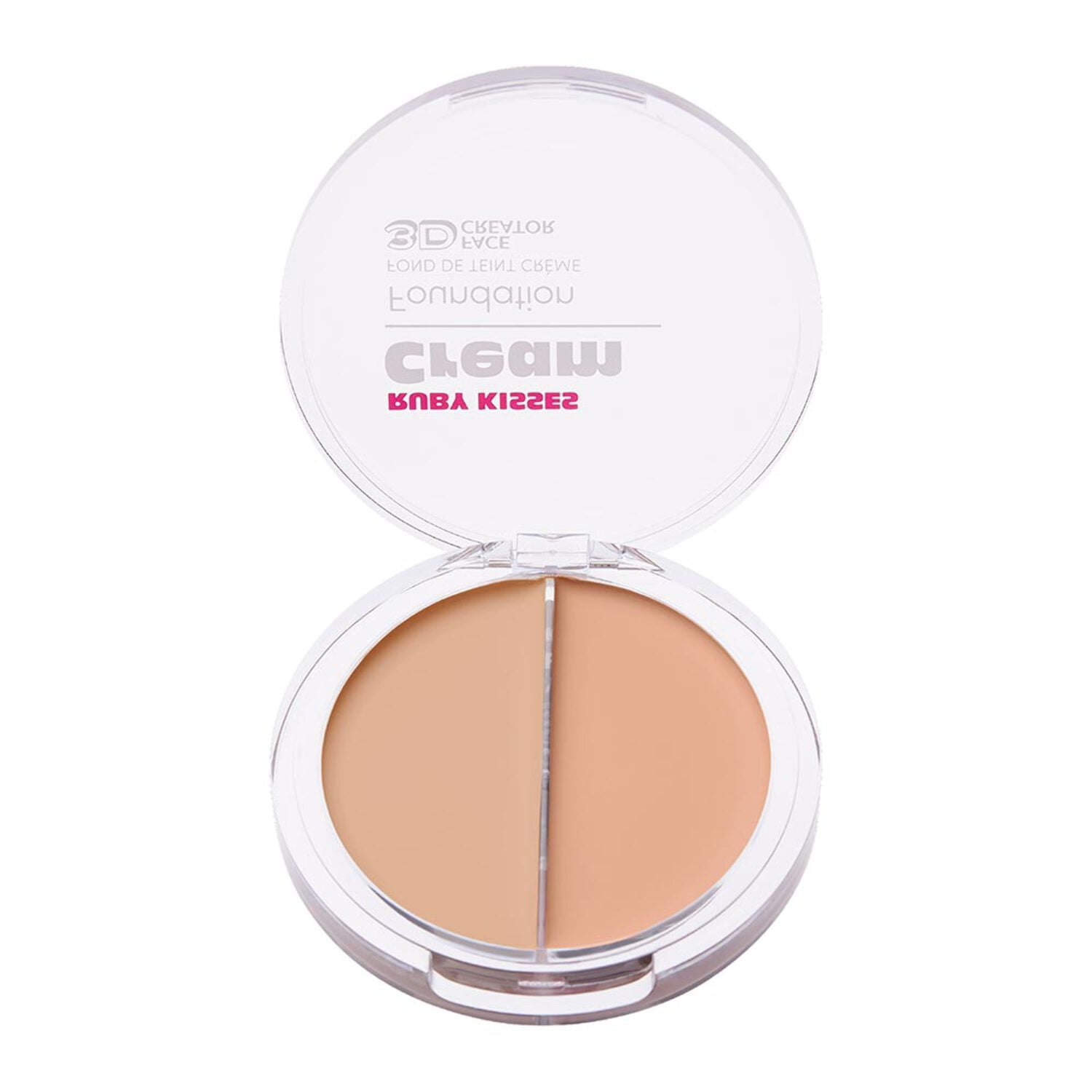 Ruby Kisses 3D Face Creator Cream Foundation & Concealer, 12 Hours Long Lasting, Medium to Full Coverage, Non-Greasy, Ideal for Makeup & Contour Palette