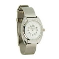 thumbnail image 2 of Unisex Braille Watch- Chrome- Steel Mesh Band- White Dial, 2 of 3