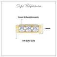 thumbnail image 2 of AFFY 3 Stone Men's Ring Lab Created Moissanite Wedding Band Ring In 10K Solid Yellow Gold Jewelry Gift For Him Her (1.00 Cttw) Ring Size -9, 2 of 6
