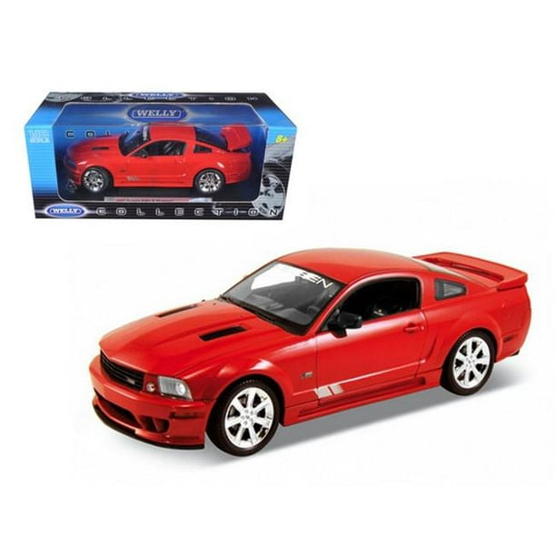 Welly 12569r 2007 Ford Mustang Shelby Venteen S281E Rouge 1-18 Voiture Modèle Moulé sous Pression
