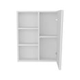 thumbnail image 2 of Bathroom Storage Cabinet Medicine Cabinet, 1 Door, 5 Shelves, 1 Mirror, White,Bathroom Wall Storage, 2 of 6