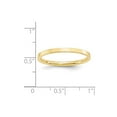 thumbnail image 3 of Solid 10k Yellow Gold 2mm Flat Comfort Fit Men's Plain Classic Wedding Band Ring Size 10.5, 3 of 4