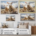 thumbnail image 4 of Designart "Watercolor Serenity of Beige Sheep" Animals Floater Framed Wall Art Living Room, 4 of 7