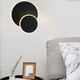 thumbnail image 2 of Luz de pared LED creativa, montaje en pared interior, luz giratoria de 360 grados, luces de noche modernas acrílicas minimalistas, para el pasillo del Redondo Negro Sunnimix lamparas de pared, 2 of 7