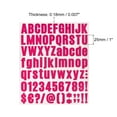 thumbnail image 2 of Uxcell 25mm Height Self Adhesive Waterproof Vinyl Letter Number Sticker Set 6 Sheet Fuchsia, 2 of 6