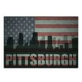 thumbnail image 3 of City Pittsburgh Cutting Board, Grunge Themed American Flag, Decorative Tempered Glass Cutting and Serving Board, in 3 Sizes, by Ambesonne, 3 of 5