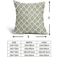 thumbnail image 5 of Set of 2 Green Grey Block Print Pillow Covers 24x24 Inch, Vintage Floral Spring Decorative Throw Pillow Cases Boho Rustic Cushion Covers for Farmhouse Sofa Couch Bed Decor, 5 of 16