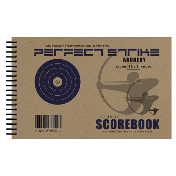 Perfect Strike Archery SCOREBOOK with Scoring Instructions. Perfect Strike System 12:5. (5.5" x 8.5")