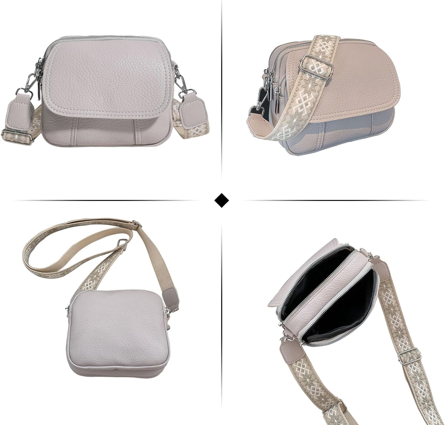 Crossbody Bags for Women,Small Crossbody Purse with Adjustable Shoulder Strap,Vegan Leather Small Handbags for Women