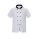 thumbnail image 1 of Minnieouse Uniforme de Chef de manga corta para hombres y mujeres, uniforme de catering de alimentos, accesorio de panadería fino transpirable, ropa de Camisetas Blanco METRO Minnieouse AP011141-01, 1 of 6