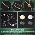 thumbnail image 5 of 1 Box DIY Blank Dome Link Slider Bracelet Making Kit Including Adjustable Bracelet Making Golden & Stainless Steel Color 12Pcs/box, 5 of 6