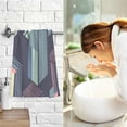 thumbnail image 7 of Yayeee 100% Cotton Hand Towels for Bathroom 16" x 28" Soft Absorbent Kitchen Towel, Cube Stripes, 7 of 7