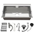 thumbnail image 3 of lemontalking 28" Undermount Kitchen Sink Single Bowl Basin Stainless Steel Kitchen Bar With Multiple Accessories, 3 of 8