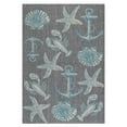 thumbnail image 5 of Ashore Nautical & Coastal Transitional Design Indoor/Outdoor Area Rug 7'10" x 10'2" - Gray/Blue, 5 of 5