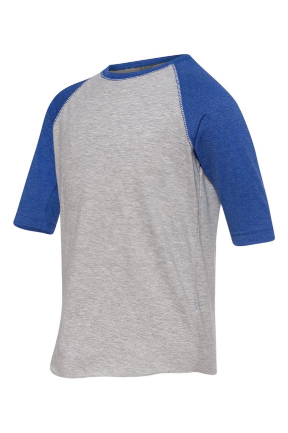 LAT Drop Ship Youth Vintage Baseball T-Shirt, Medium, VINTAGE HTR/VIN ROYAL