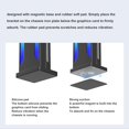 thumbnail image 3 of Support de GPU ZOUSSIQI, Base Magnétique pour Carte Graphique ARGB, Support de GPU Coulissant et Ajustable pour Carte Graphique d'Ordinateur, Interface Mâle 5V 3 Broches, Alliage d'Aluminium (Noir) CA919-19314, 3 of 9