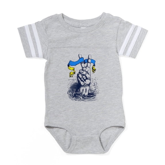 CafePress - Pro Ukraine Support Ukraini - Cute Infant Baby Football Bodysuit