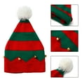 thumbnail image 6 of Opolski Hat Wavy Stripes Plush Ball Warm Contrast Colors Christmas Hat for Winter, 6 of 7