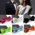 thumbnail image 2 of Renikh Men Classic Solid Color Bowtie Necktie Tuxedo Wedding Party Adjustable Bow Tie, 2 of 5
